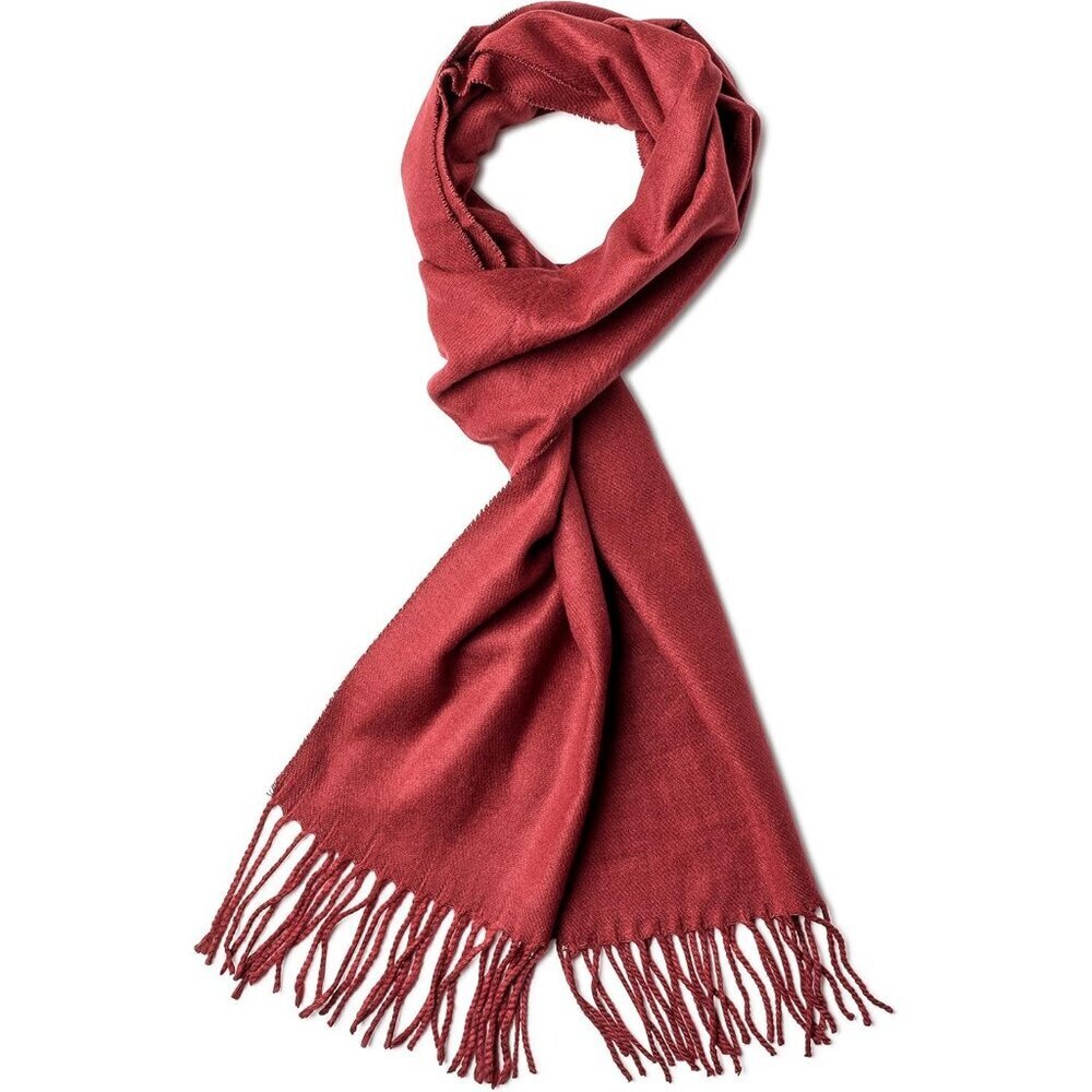 Women's Burgundy Super Soft Classic Cashmere Feel Winter Scarf Outerwear